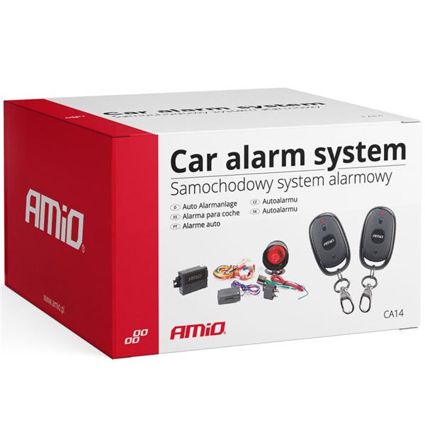 Uniwersalny Alarm Samochodowy Ca14 Z Pilotami Amio