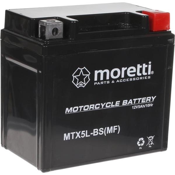 Akumulator Agm Mtx5L-Bs Moretti