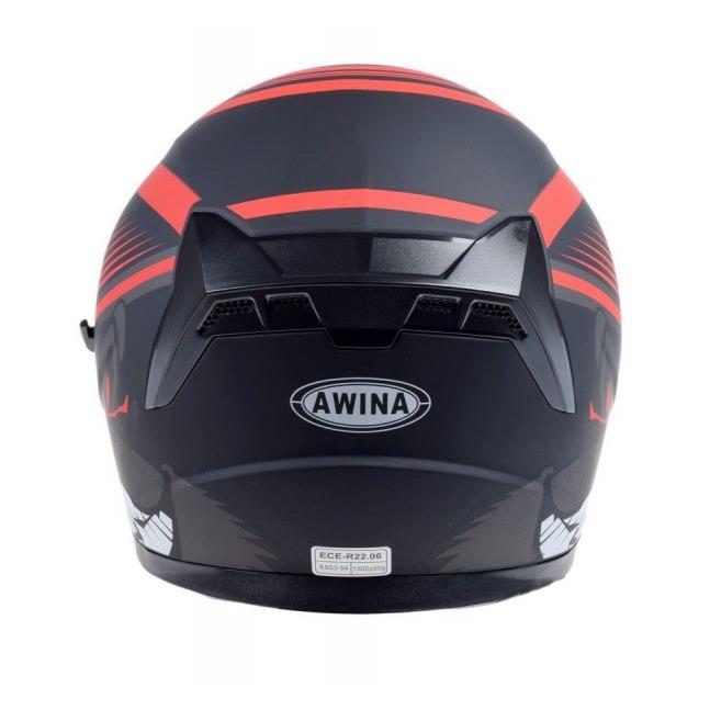 Kask Otwarty Typ JK528 Czarno Czerwony Mat XS Awina