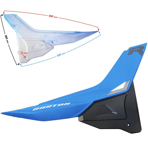 Obudowa Boczna (Tylna) Prawa Niebieska Do Motorowe