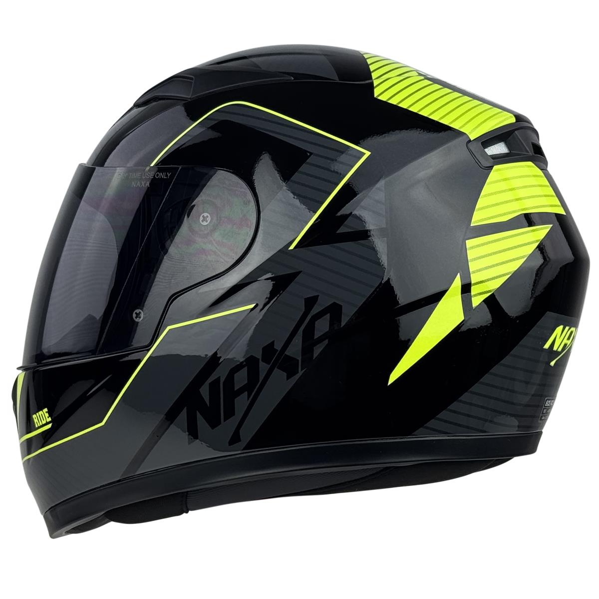 Kask Motocyklowy F34/D/YL Junior Żółty Fluo