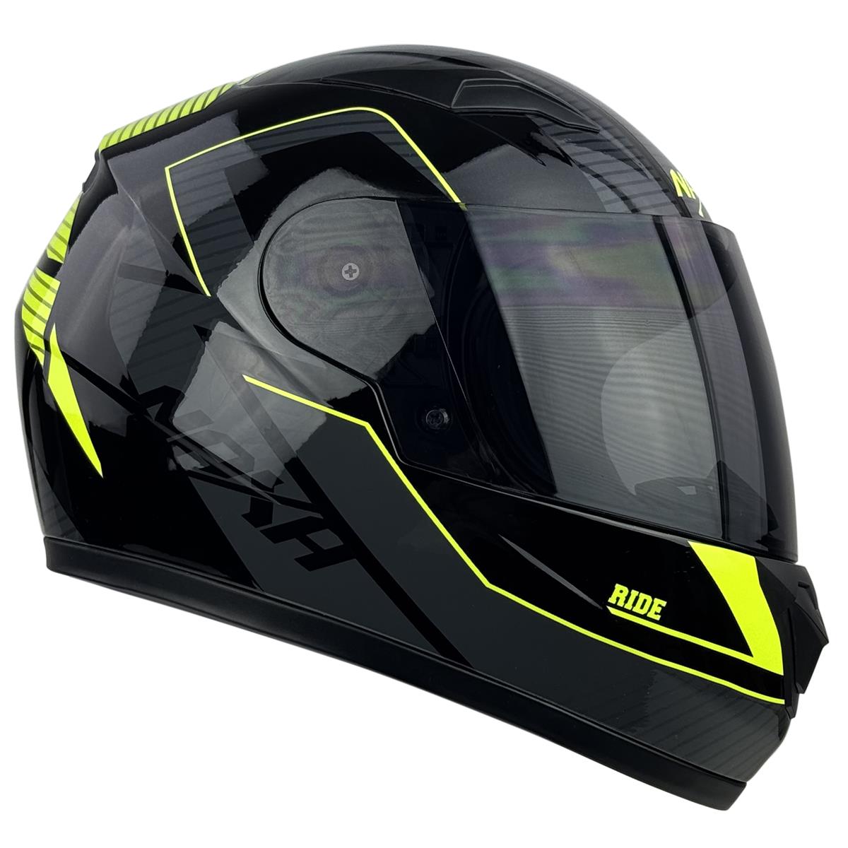 Kask Motocyklowy F34/D/YL Junior Żółty Fluo