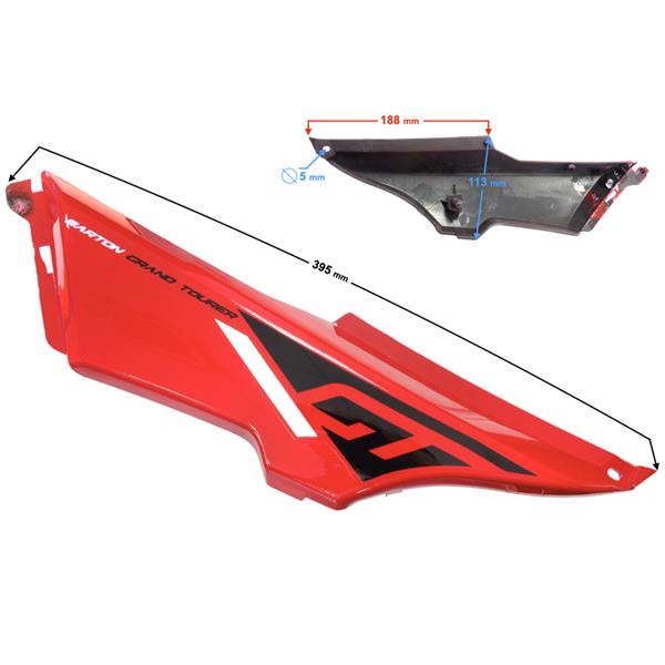 Obudowa Boczna Lewa Cz.2 Czerwona Gt 125