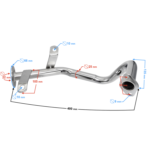 Kolektor Tłumika Gy6 50Cc