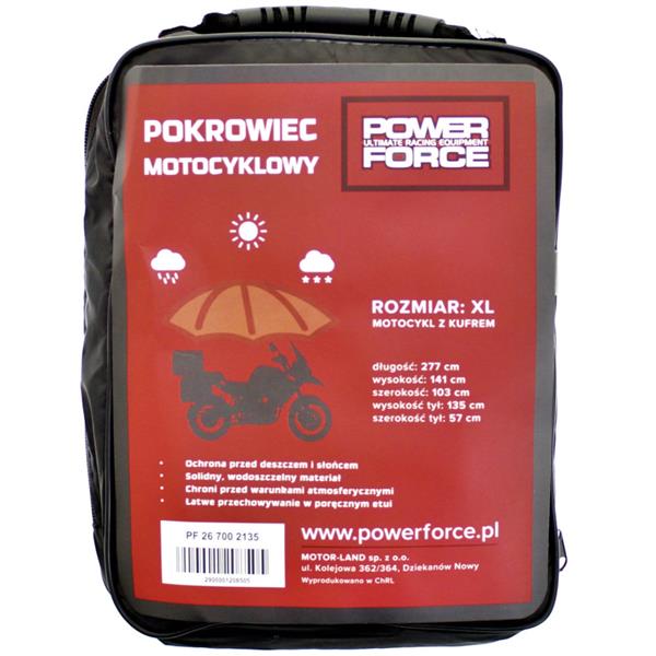 Pokrowiec Motocyklowy Z Kufrem Power Force XL 