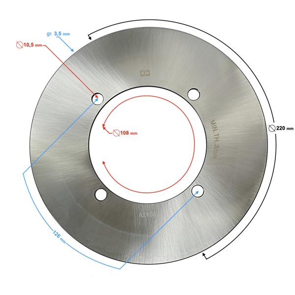 Tarcza Hamulcowa Przednia Do Hisun Tactic 550