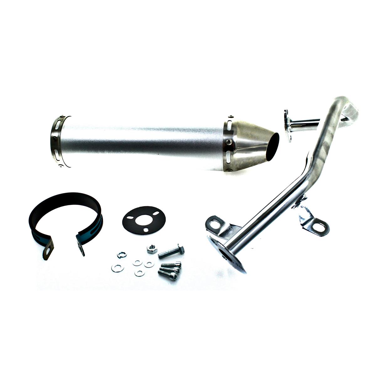 Tłumik Power Force Tuning Gy6 4T Tune-Ex Srebrny
