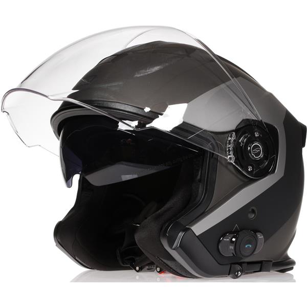 Kask Palio 2.0 + Bt Eko Matt Black Titanium  Xl  O