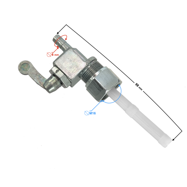 Kranik Paliwa Do Motoroweru Simson, Gwint M16