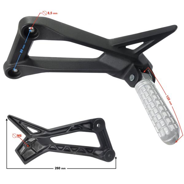 Podnóżek Tylni Kpl. Lewy Voge 300 R/Ds