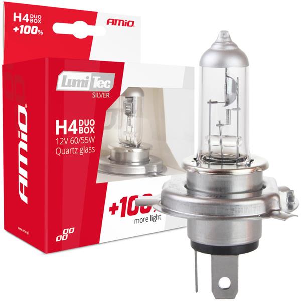 Żarówki Halogenowe H4 12V 60/55W Lumitec Silver +1