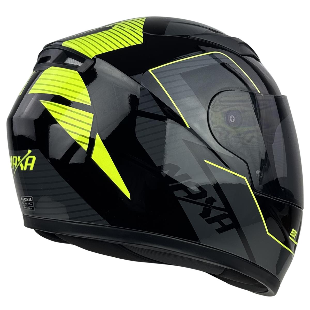 Kask Motocyklowy F34/D/YL Junior Żółty Fluo