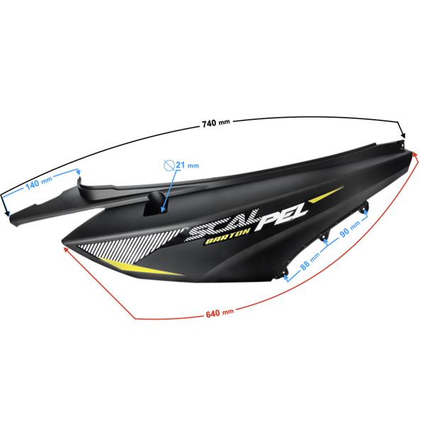 Obudowa Tylna Prawa Czarna Scalpel