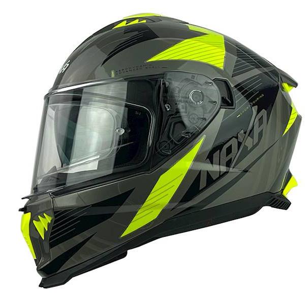 Kask integralny szaro - zielony M