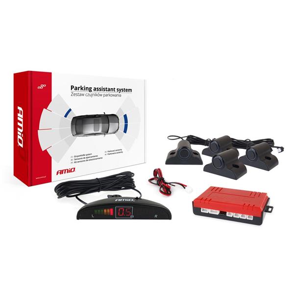 Zestaw Czujników Parkowania Cofania Led 4 Sensory 