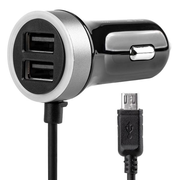 Ładowarka Samochodowa Pch Pro-01 Microusb+2Xusb 2.