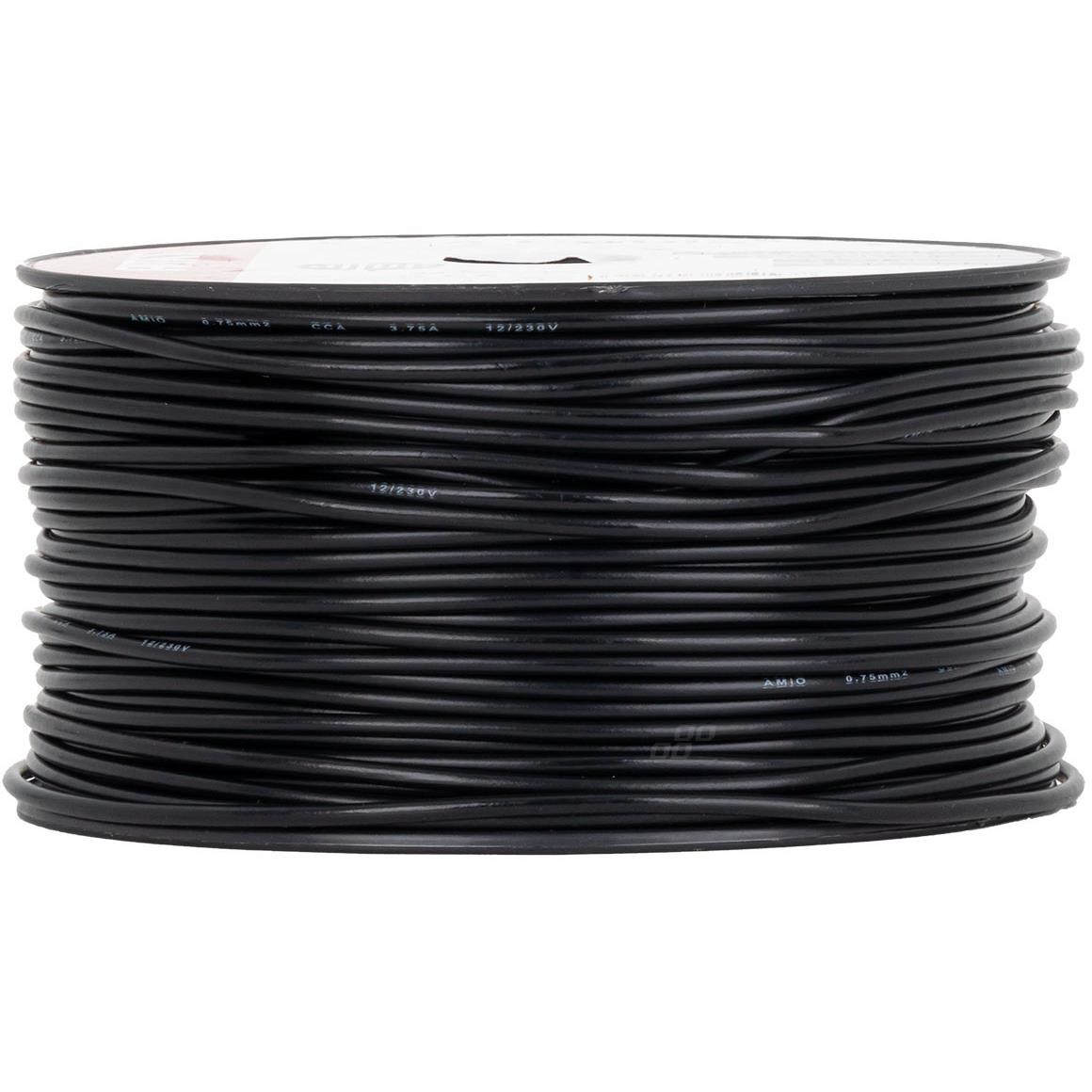 Przewód Jednożyłowy Czarny / Cable CCA 1x0.75mm 100m