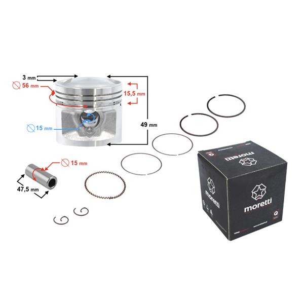 Tłok Moretti 125Cc Motocykl 4T, Śr:56,4 Sw:15 C:23