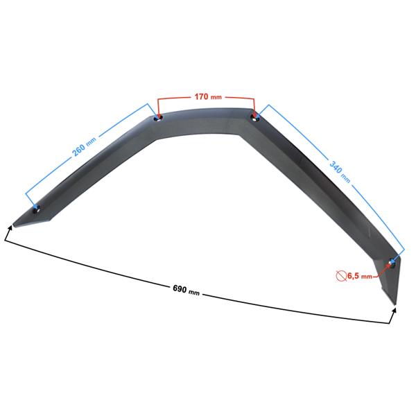 Obudowa - Błotnik Przedni Prawy Hisun Tactic 550
