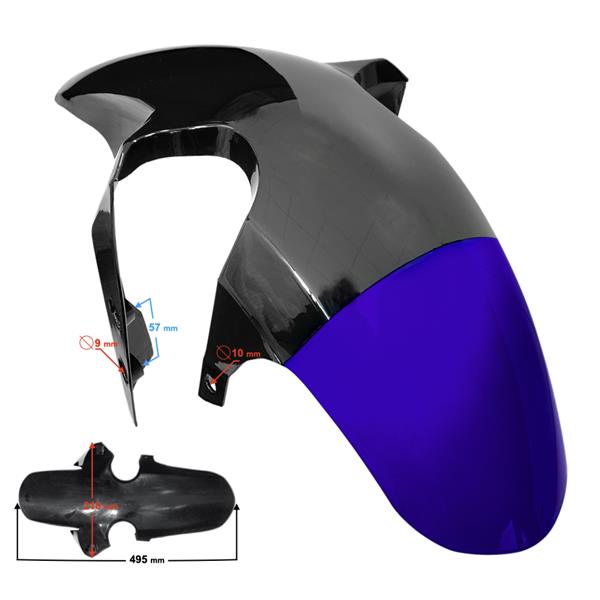 Obudowa - Błotnik Przód Czarno-Niebieski Gt 125