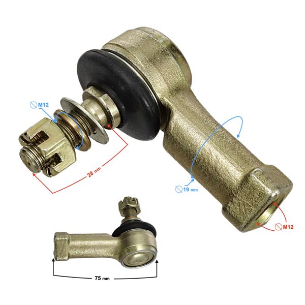 Końcówki Drążka Kierownicy 12Mm/12Mm Atv  P