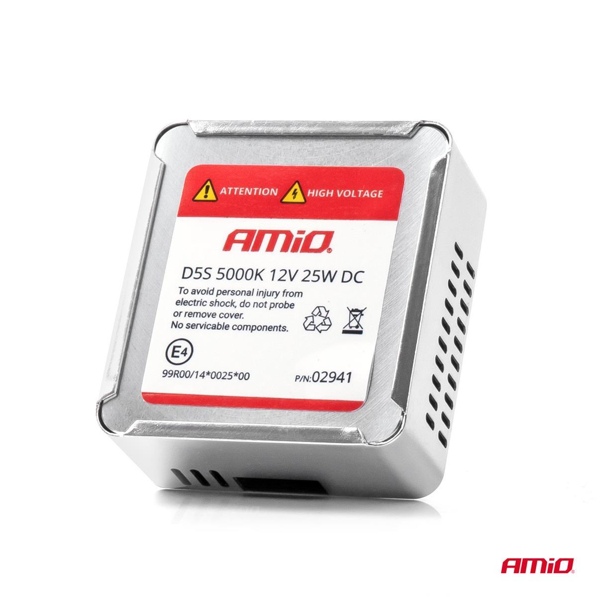 Żarówka Żarnik Xenon D5S 5000K Amio-02941