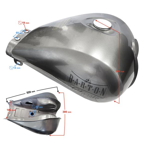 Zbiornik Paliwa Srebrny Classic 125 (Euro 5)