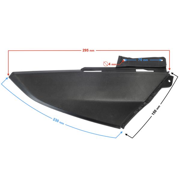 Obudowa Przednia Boczna Prawa Czarna Scalpel