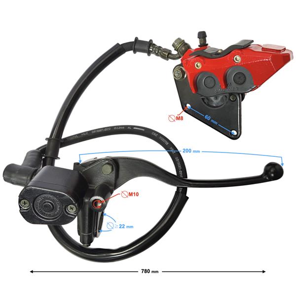 Kompletny Zestaw Hamulcowy Przedni Do Motoroweru F