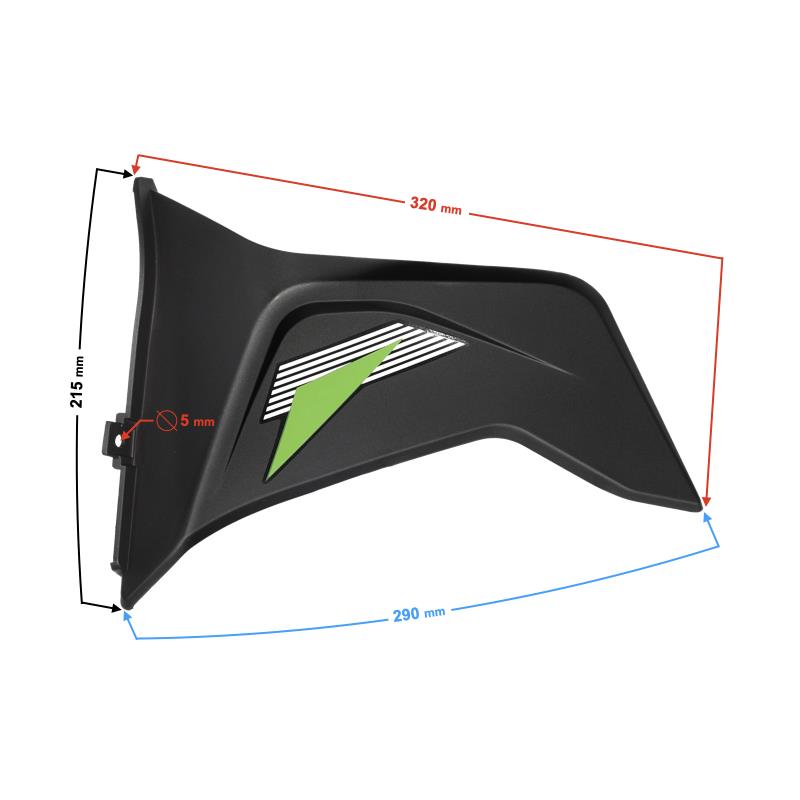 Obudowa Przednia Dolna Lewa Zielona Do Motoroweru