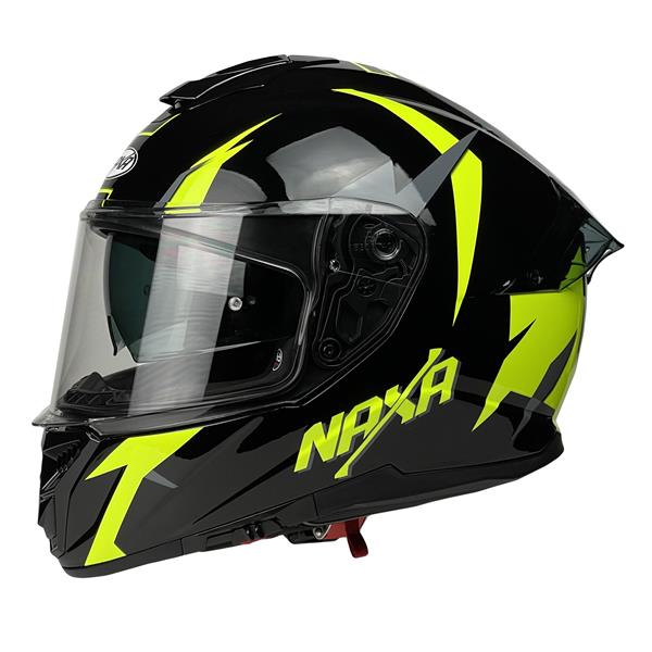 Kask NAXA F27 Czarny-Fluo Połysk XXL+ Pinlock