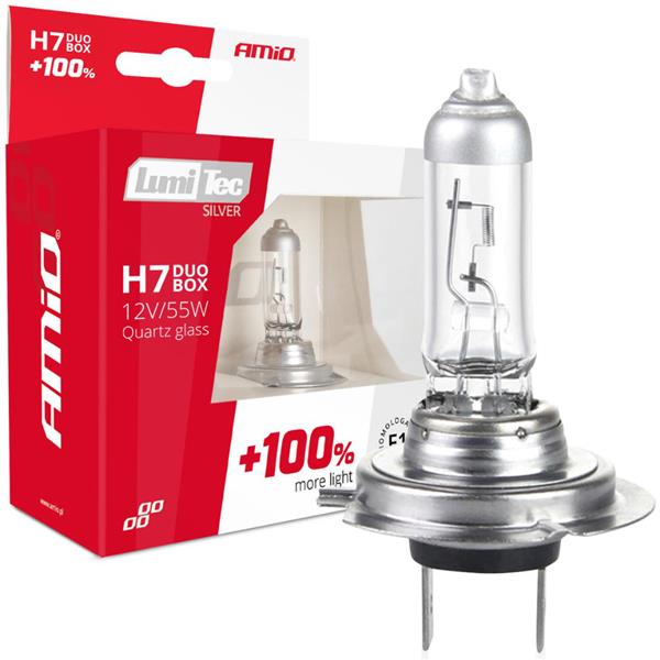 Żarówki Halogenowe H7 12V 55W Lumitec Silver +100%