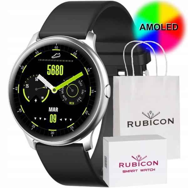 Smartwatch Rubicon Rnce61 Srebrny Amoled