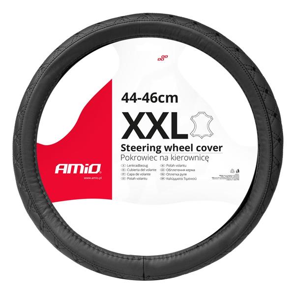 Pokrowiec Skórzany Pikowany Nakładka Na Kierownicę