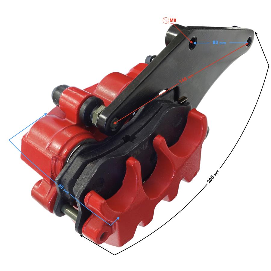 Zacisk Hamulca Przedniego Czerwony Do Motocykla Hy