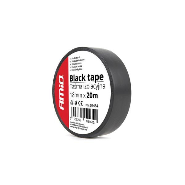 Taśma Izolacyjna Szkot Czarna Pcv 18Mm X 20M Amio-