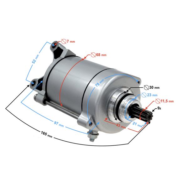 Rozrusznik Do Motocykla 150Cc Cg150, 9 Zębów