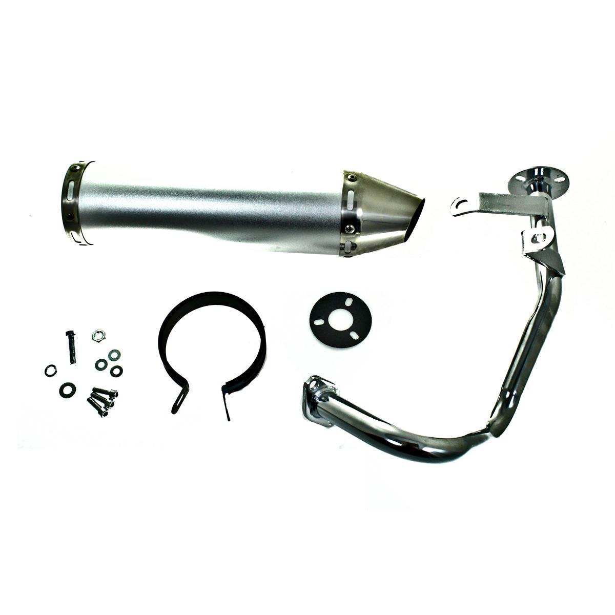 Tłumik Power Force Tuning Gy6 4T Tune-Ex Srebrny