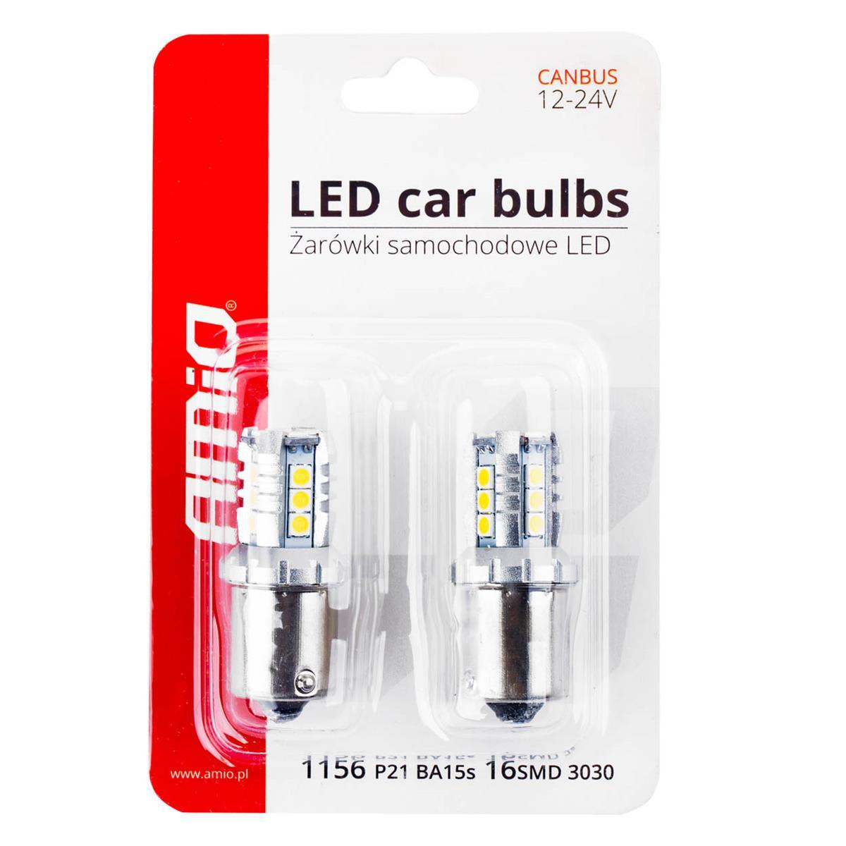 Żarówki Led Canbus 3030 16Smd 1156 Ba15S P21W R10W