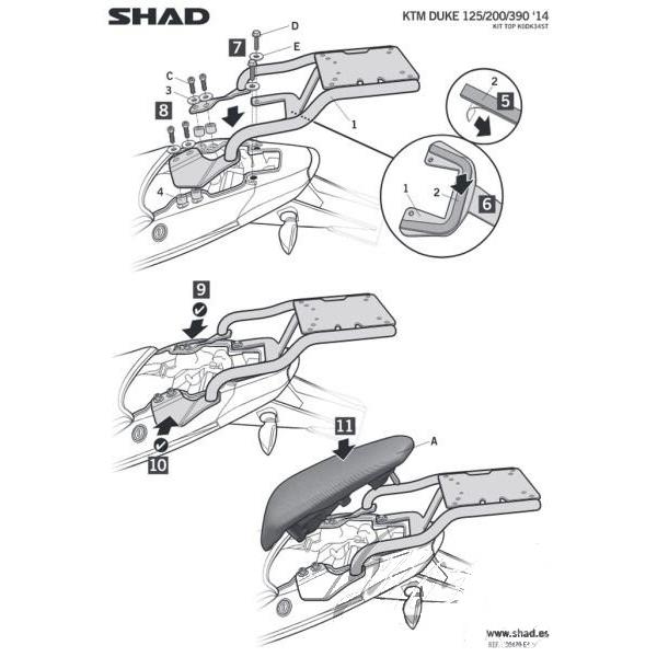 Stelaż Kufra Tył Shad Do KTM Duke