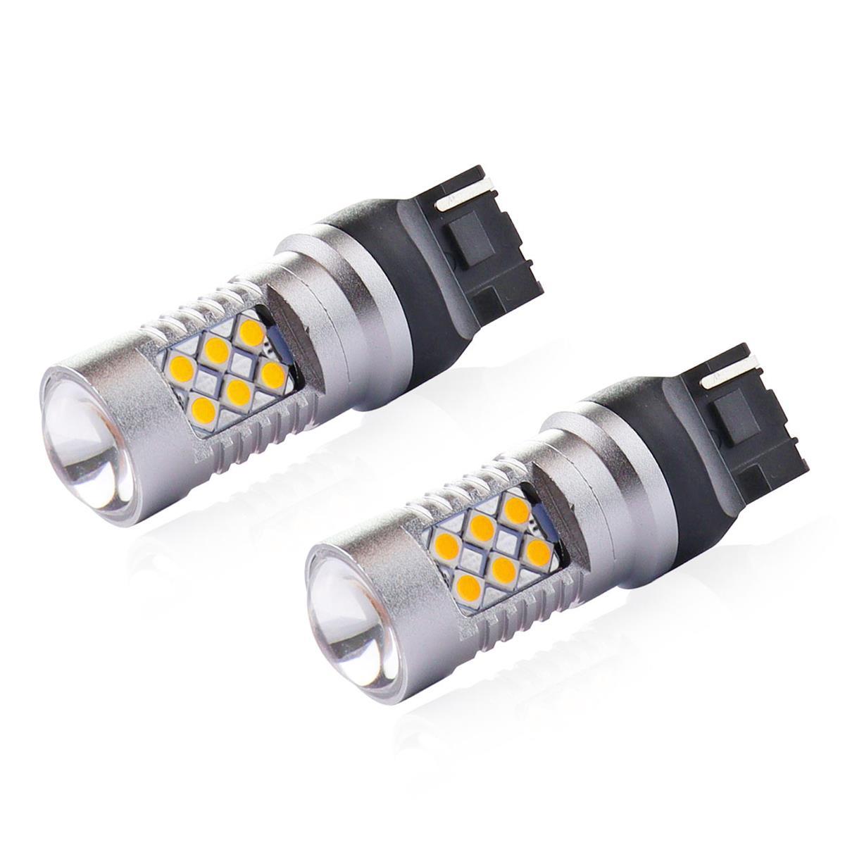 Żarówki Led Canbus 3030 24Smd T20 Wy21W Pomarańczo