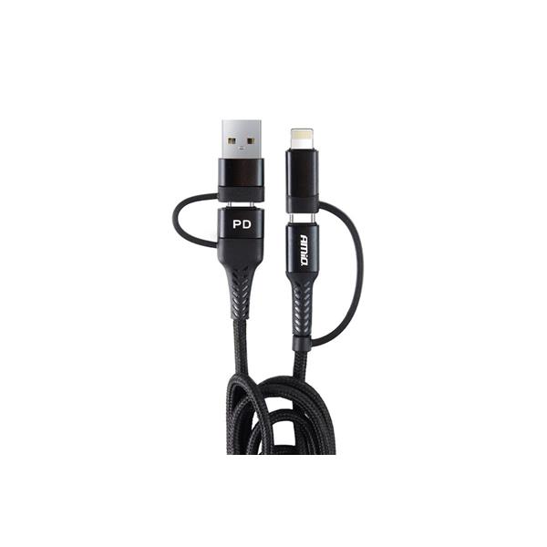 Kabel USB/USB-C 3w1 na Lightning, USB-C, micro USB