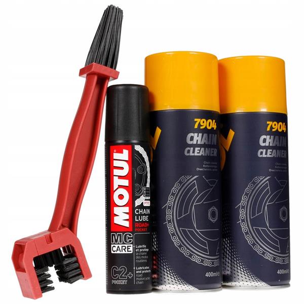 Zestaw Do Łańcuchów Motul 100+2Xmannol Red