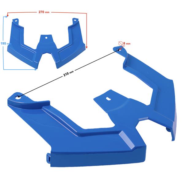 Obudowa - Łącznik Niebieski Na Oparcie Do Skutera 