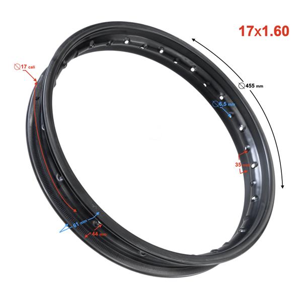 Obręcz Koła Przód 1,6/17 Cross Nxt125
