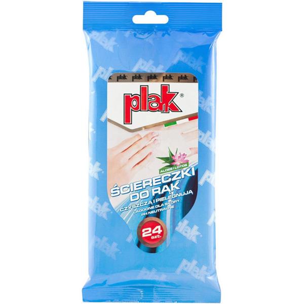 Plak Ściereczki Do Rąk Aloes I Lotos 24 Szt.