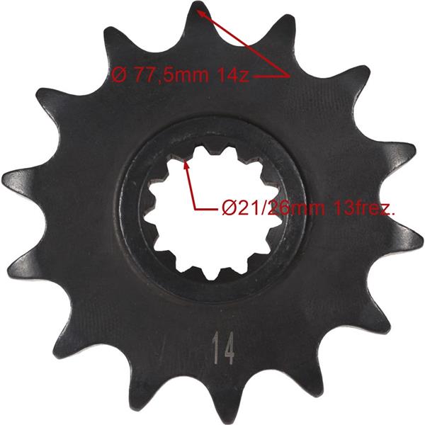 Zębatka Przód Zdawcza 14Z 525 Do Benelli Trk 502X
