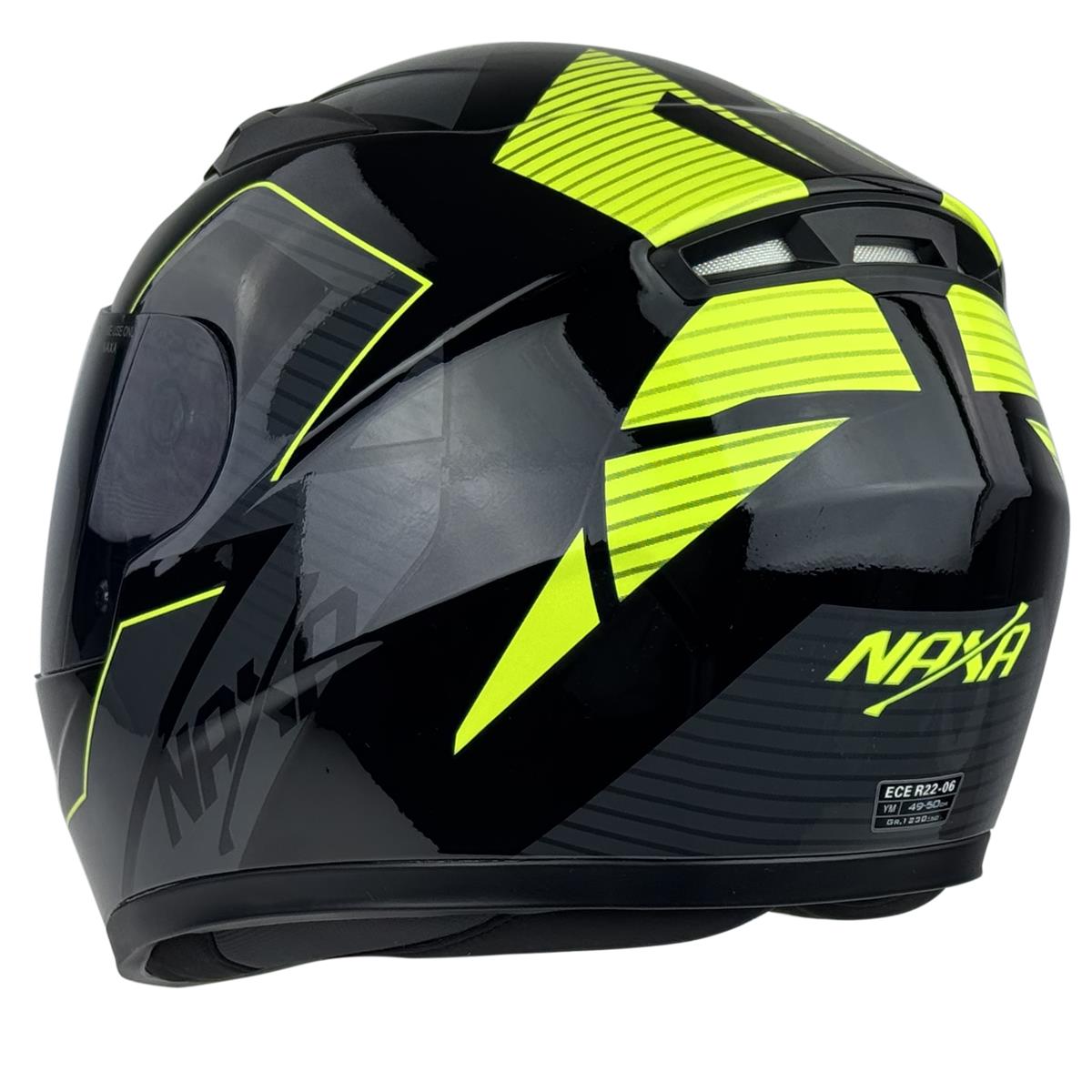 Kask Motocyklowy F34/D/YL Junior Żółty Fluo