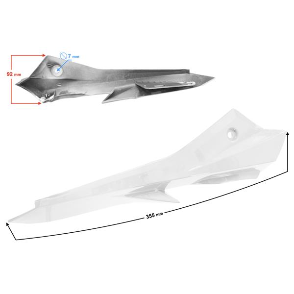 Obudowa Reflektora Prawa Cz. 3 Biała Gt 125