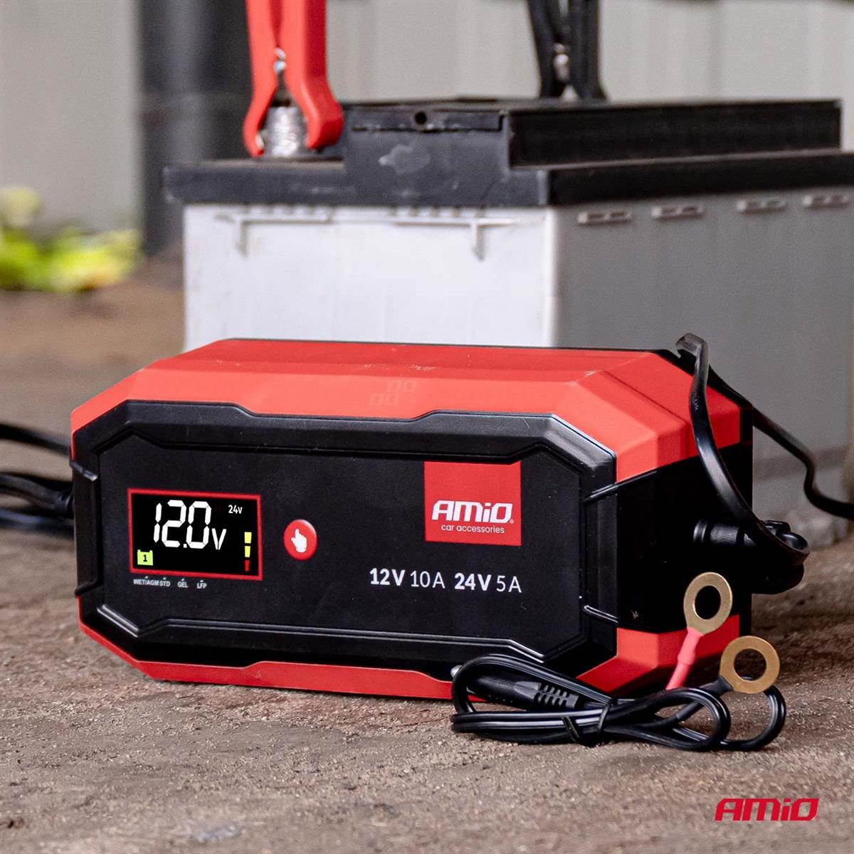 Prostownik Cyfrowy AGM GEL STD LFP MAX 10A 12V 24V